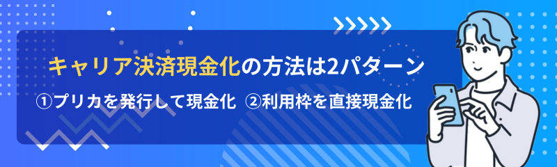 キャリア決済現金化は二つの方法がある